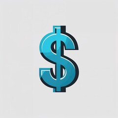 Obraz premium dollar sign icon on plain white background