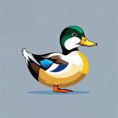 Obraz premium duck icon on plain white background
