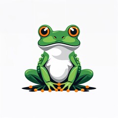 Obraz premium frog icon on plain white background