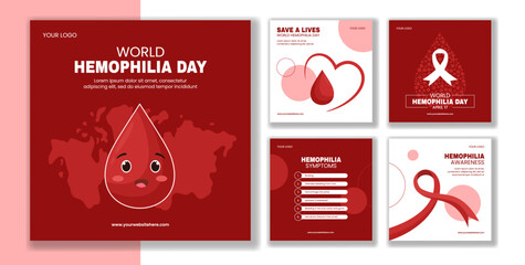 Hemophilia Awareness Day Social Media Post Design in Hand-Drawn Style