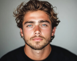 Obraz premium Man smiling close-up