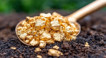 Gold Nugget Treasure  Rich Soil  Mining  Wealth  Prosperity