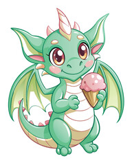 Adorable baby dragon, tiny wings, clutching a small heart-shaped object.  Soft, pastel colors.