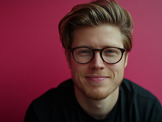 Fototapeta premium Man smiling close-up