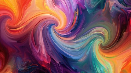 Vibrant Swirling Colors Abstract Artwork
