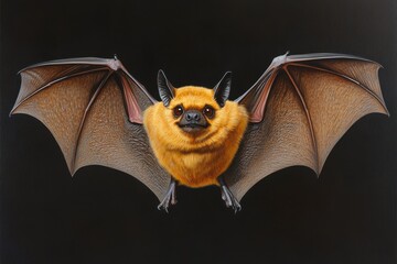 Obraz premium Golden Fur Bat Close Up