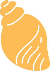 vector cute illustration of a sea snail