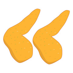 Illustration of Fast Food on White Background. Isolated Vector Cartoon Design