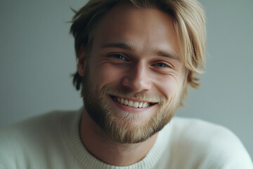 Fototapeta premium Man smiling close-up