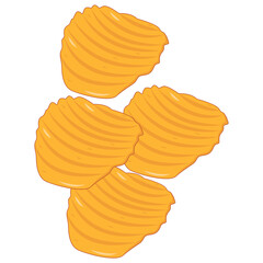 Illustration of Fast Food on White Background. Isolated Vector Cartoon Design