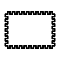 Postal Stamp Vector Line Icon Design
