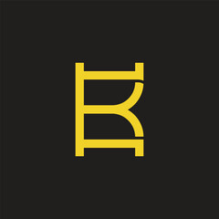 letters bek simple abstract geometric logo vector