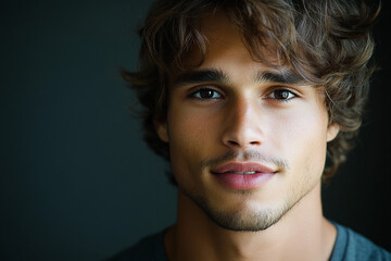 Fototapeta premium Man smiling close-up