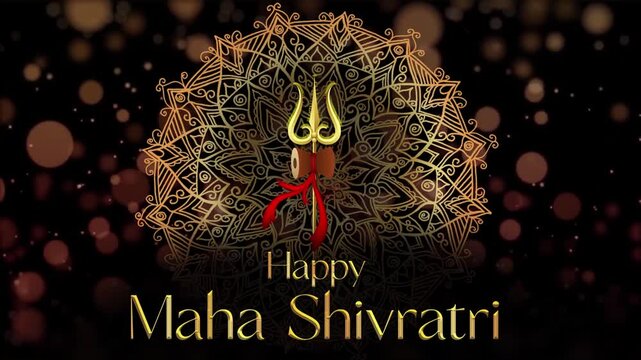 Maha Shivratri - Hindu festival celebrated of Hindu God Lord Shiva background animation HD video