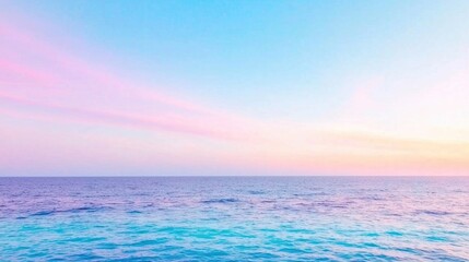 Obraz premium Pastel sunset over calm ocean. Possible use nature wallpaper, social media post