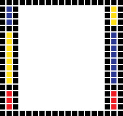 Pixel mondrian art frame