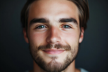 Obraz premium Man smiling close-up