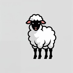 sheep icon on plain white background