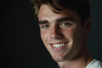 Obraz premium Man smiling close-up