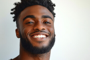 Obraz premium Man smiling close-up