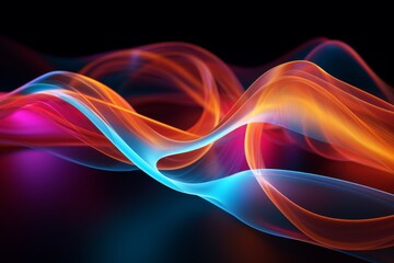 Colorful abstract light streaks
