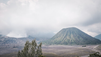 mountain landscape with clouds