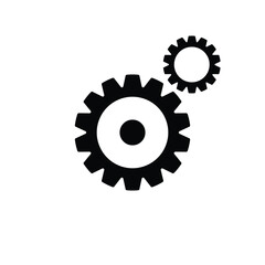gear icon vector logo flat design illustration