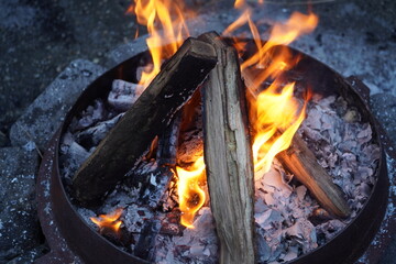 오래 태운 모닥불