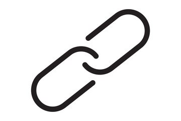 Glyph link icon. Flat style link icon in line art.