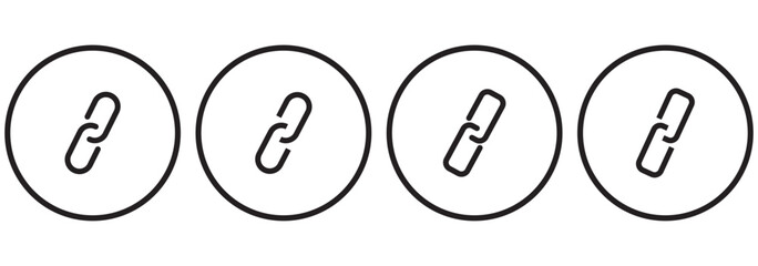 Link icon, internet url symbol connect button.