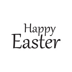 happy Easter Hand drawn calligraphy and brush pen lettering  with white Background. Vector illustration. EPS 10/AI
