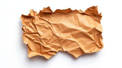 Crumpled Brown Paper Texture for Background, Craft, and Design Use in Various Projects