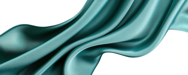 Mesmerizing Aqua Green Fluid Waves and Curves Abstract Art Background isolated on transparent background