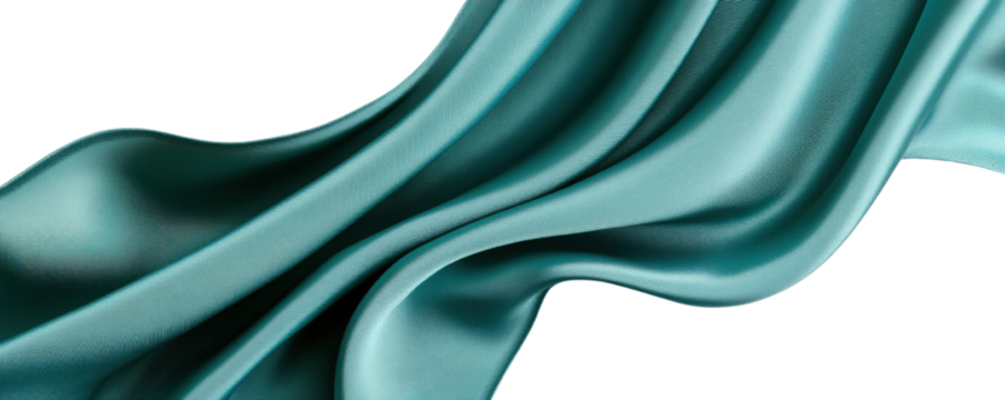 Mesmerizing Aqua Green Fluid Waves and Curves Abstract Art Background isolated on transparent background