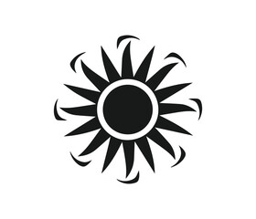 Fototapeta premium Stylized Sun Design for Graphic Use for white background.