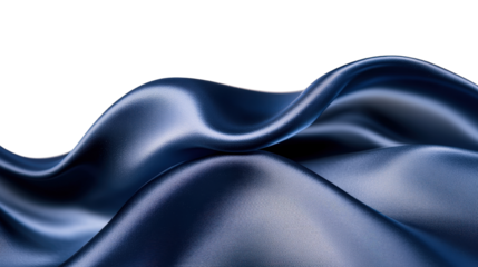 Flowing Silk Fabric Abstract Curves and Waves as Luxurious Elegant Background isolated on transparent background