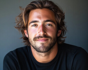 Fototapeta premium Man smiling close-up