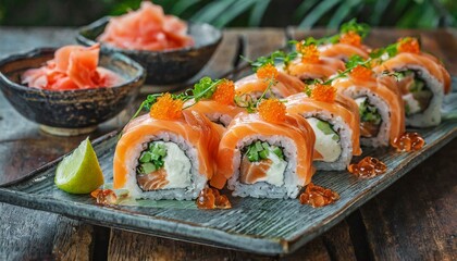 sushi on a plate