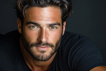 Fototapeta premium Man smiling close-up