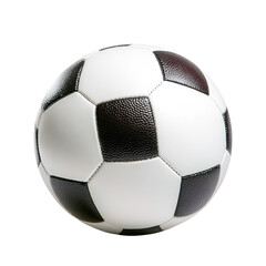 Soccer ball isolated on a black background for sports and athletic themes on white background , cut out.