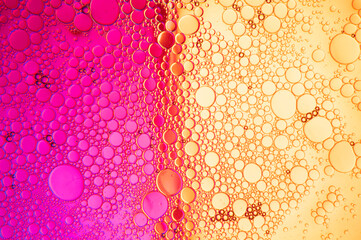 Abstract composition with water and oil drops