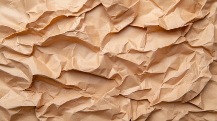 Obraz premium Crumpled Brown Paper Texture Background for Creative and Artistic Design Projects