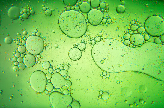 Abstract composition with water and oil drops