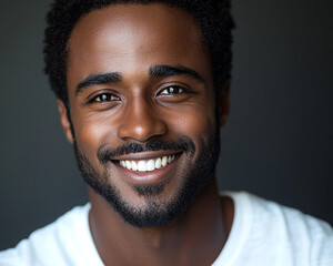 Obraz premium Man smiling close-up