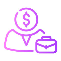 stockbroker Line Gradient Icon