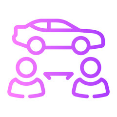 automobile Line Gradient Icon