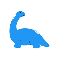 Brontosaurus on isolated white 