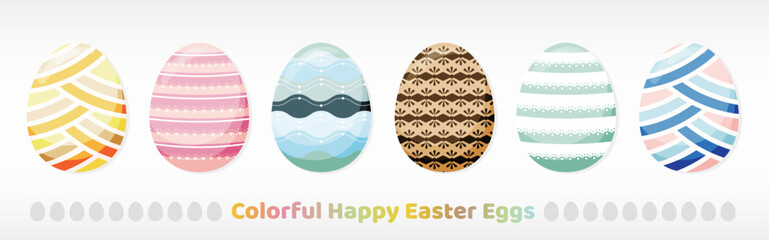 Colorful happy easter eggs-7