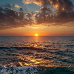 Obraz premium sunset over the sea