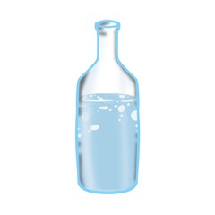 Refreshing and modern water bottle illustration, perfect for projects related to hydration and health
